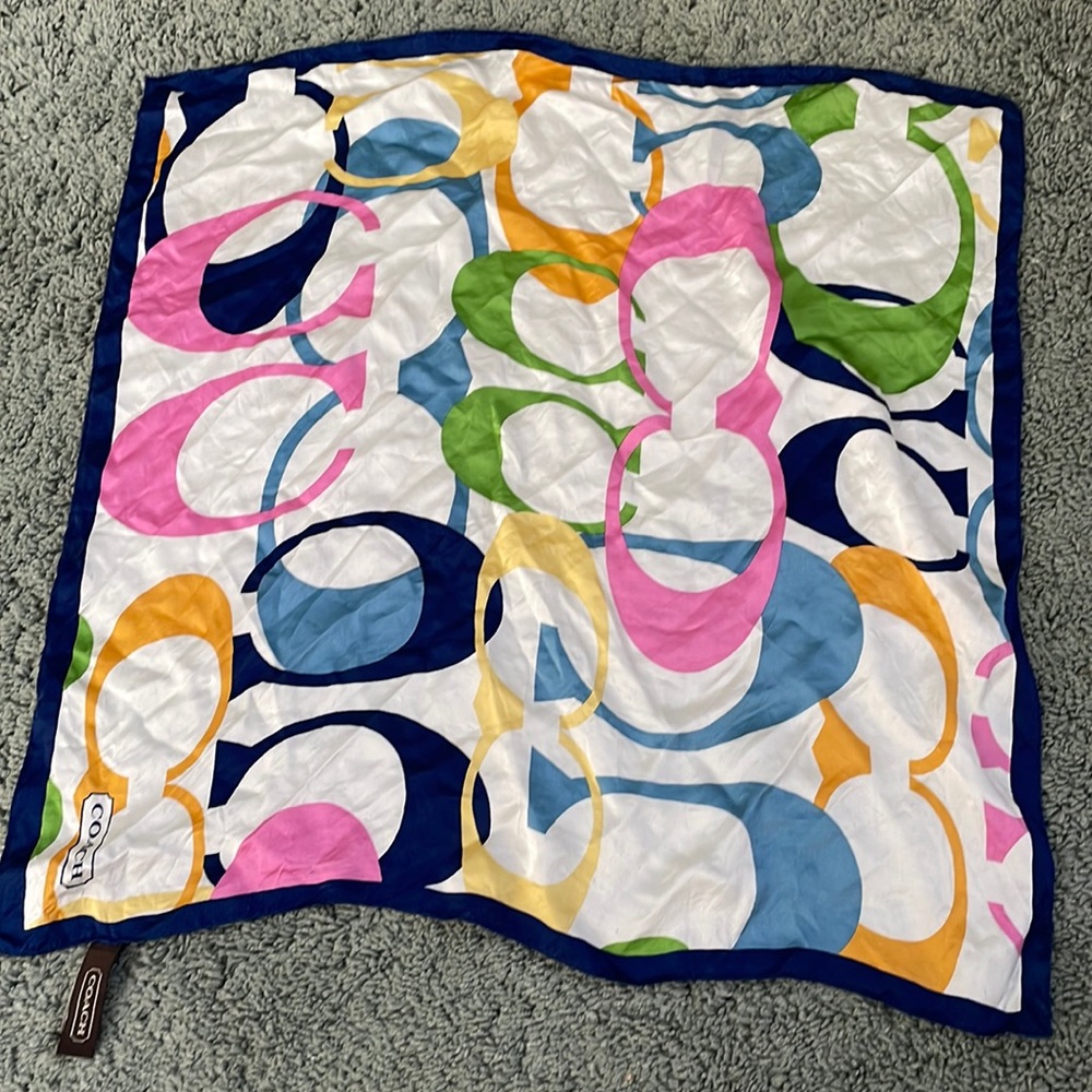 Vtg coach silk scarf